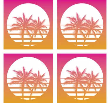 Naplemente vintage táj cserép átadása - TenStickers