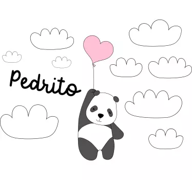 Panda lufival matrica gyerekeknek - TenStickers