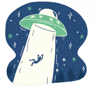 Ufo űrhajó űr matrica - TenStickers