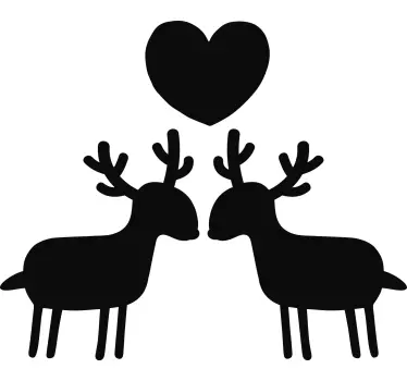 Férj és feleség szarvas és bak menyasszonyi matrica - TenStickers