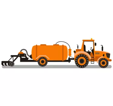 Mezőgazdasági termelő traktor játék matrica szántás - TenStickers