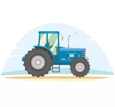 Kék traktor illusztráció játék matrica - TenStickers