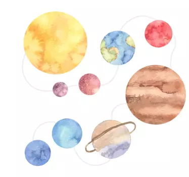 Naprendszer térképes matrica - TenStickers