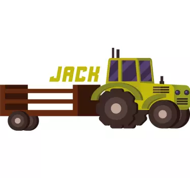 Név pótkocsi traktor játék matricájában - TenStickers