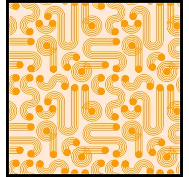 Narancssárga geometriai burkolólapok - TenStickers