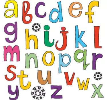 Gyerekek matricák ábécé matrica - TenStickers