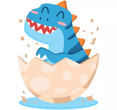 Baba dino jön ki a tojás sárkány matrica - TenStickers