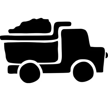 építőipari teherautó sziluettje játék matrica - TenStickers