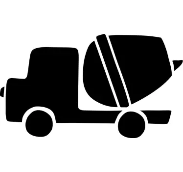 Keverő teherautó sziluett játék matrica - TenStickers
