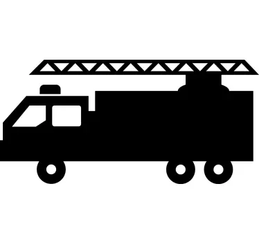 Tűzoltókocsi sziluettje játék matrica - TenStickers