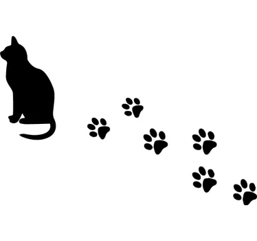 Macska és a pálya kisállat matricák - TenStickers