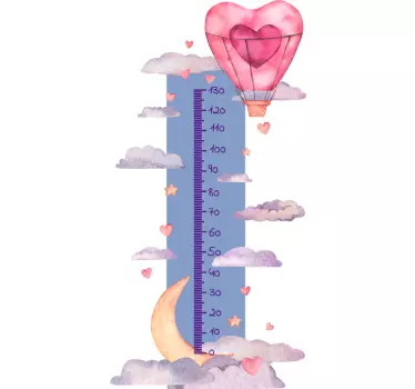 Hőlégballon magasság diagram matrica - TenStickers