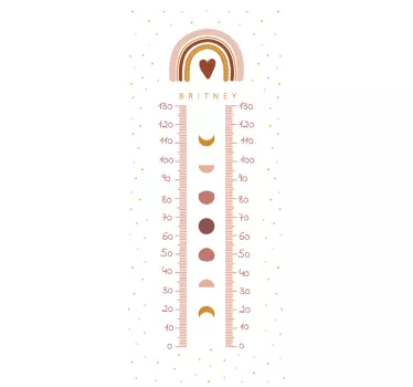 Magasság diagram színes vonalas magasság diagram matrica - TenStickers
