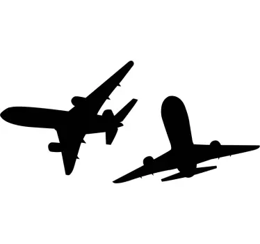 2 boeing repülőgép repül az égen illusztráció fal art - TenStickers