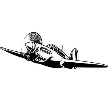 Wwii repülőgép illusztráció fal művészet - TenStickers