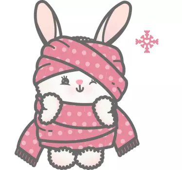Aranyos anime nyúl rajzfilm fal matrica - TenStickers