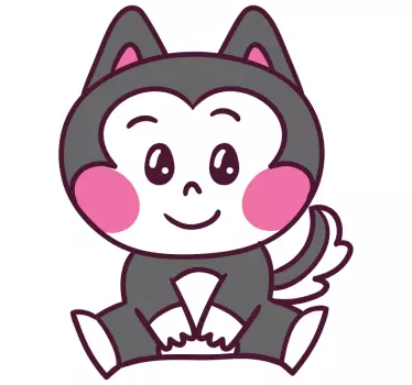 Aranyos rajzfilmfigura matrica gyerekeknek - TenStickers