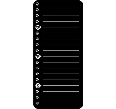 Magasságmérő tábla matrica - TenStickers
