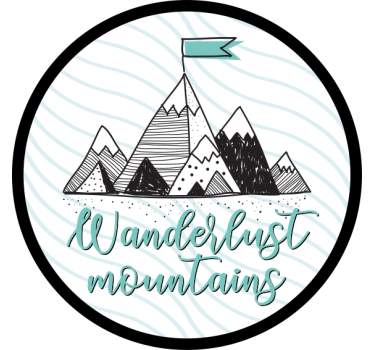Vándorló hegyek autó matrica - TenStickers