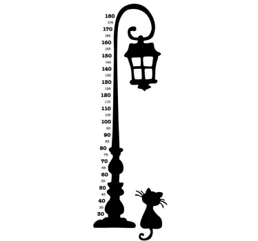 Lámpaoszlop magasság diagram matrica - TenStickers