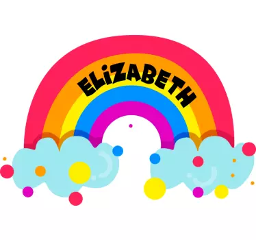 Személyre szabott szivárvány buborékok baba fal matrica - TenStickers