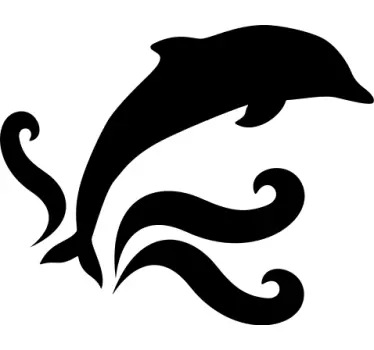 Ugró delfin zuhany matrica - TenStickers