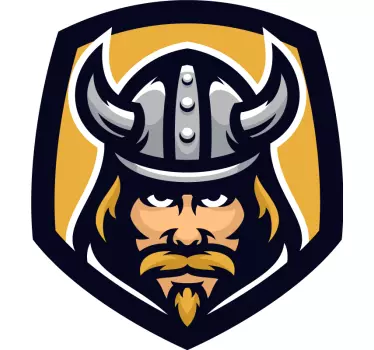 Skandináv viking kürtös autó matricával - TenStickers