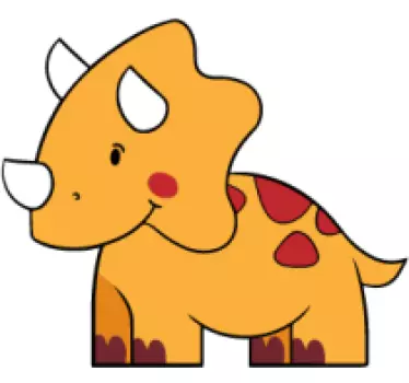 Boldog dinoszaurusz gyerekeknek matrica - TenStickers
