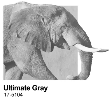 Pantone végső szürke vadállati matrica - TenStickers