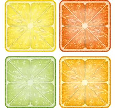 Színes citrus csempe transzfer vinil matrica - TenStickers