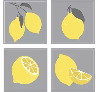 Trópusi citrom cserép transzfer - TenStickers