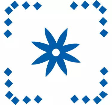 Díszes növényi motívum csempematrica - TenStickers
