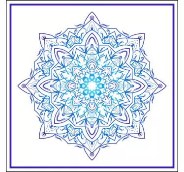 Delfts kék mandala cserép transzfer - TenStickers