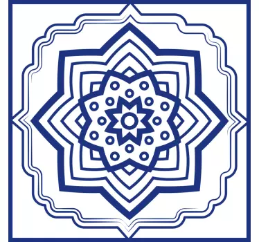 Delfts kék mandala mintázatú cserép átadása - TenStickers