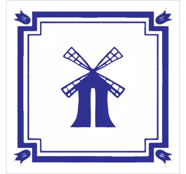 Delfts kék mintás csempe matrica - TenStickers
