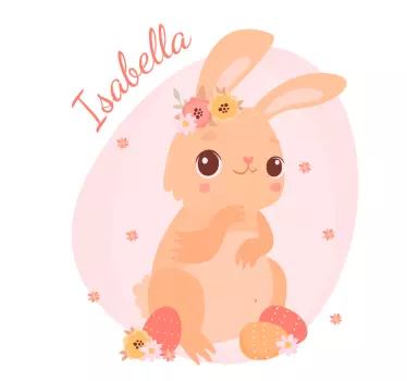 Cuki nyuszi illusztrációs matrica gyerekeknek - TenStickers