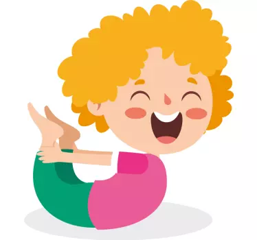 Vidám gyermek jóga matrica gyerekeknek - TenStickers