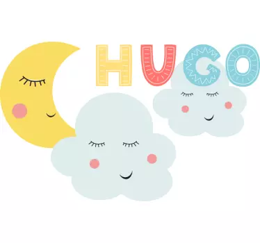 Felhők és a hold baba fal matrica - TenStickers
