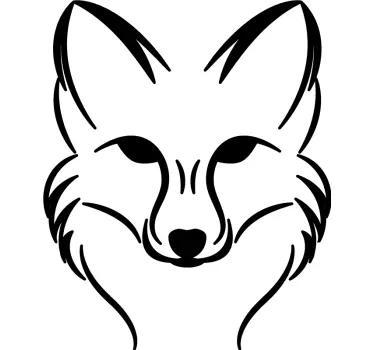 Vad róka fej vadállat matrica - TenStickers