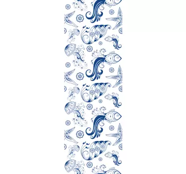 Díszes tengeri élet zuhany matrica - TenStickers