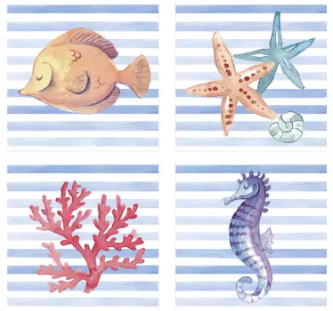 Tengeri élet cserép átadása - TenStickers