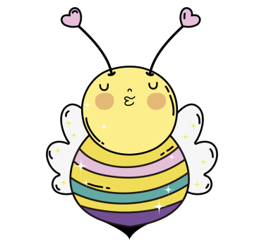 Szivárványos méh kerékpár bicikli matrica - TenStickers