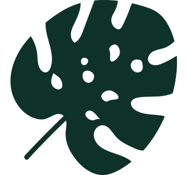 Monstera elhagyja a kerékpáros matricát - TenStickers