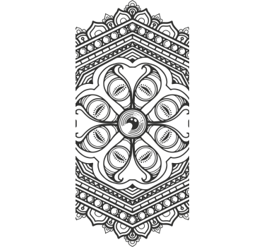 Macska szem mandala stílusú ablak matrica - TenStickers
