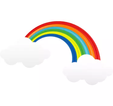 Szivárvány felhők gyerek matrica - TenStickers