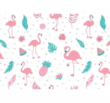 Flamingó minta növényi laptop matricákkal - TenStickers