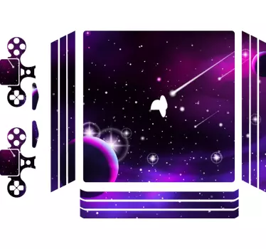 Lila univerzum témájú playstation 4 matrica - TenStickers