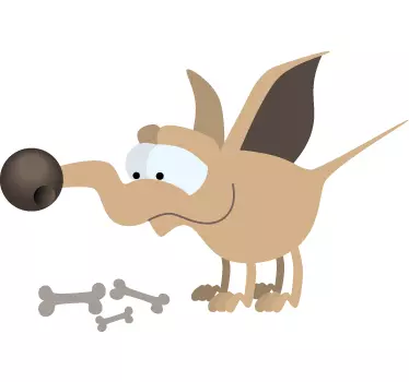 Kutyacsont kezeli a falmatricát - TenStickers