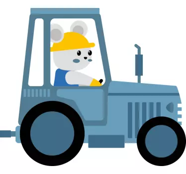 Aranyos traktoros gyermek matrica - TenStickers