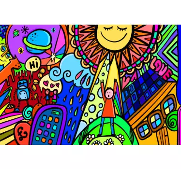 Graffiti művészet az enfant borzalmas laptop matricák - TenStickers